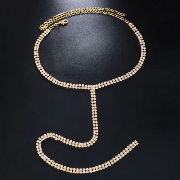 ⚜️𝟯𝟬%𝗢𝗙𝗙 𝗯𝘂𝗻𝗱𝗹𝗲𝘀 𝟯+⚜️ NEW Long Rhinestone Drop Necklace - Picture 10 of 14